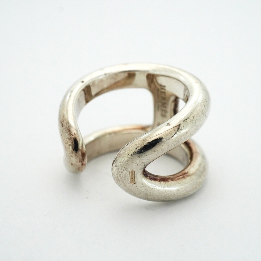 Hermes Osmo's GM Ring, Sterling Silver 925, Size #55, Men's - Picture 8 of 8